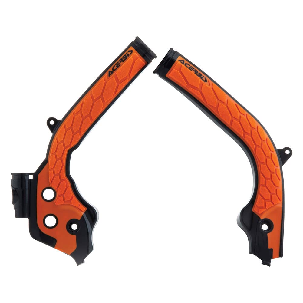 Acerbis X-Grip Frame Guards Black/16 Ktm Orange For Ktm 300 Xc-W (E-Start) 2017-2018