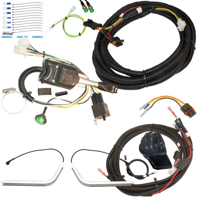 Mcsadventures Plug And Play No Hole Turn Signal Kit For Polaris General, With Teardrop Headlight Sequential Accent, Led Tube Front Signals (Lever Switch, With Horn)