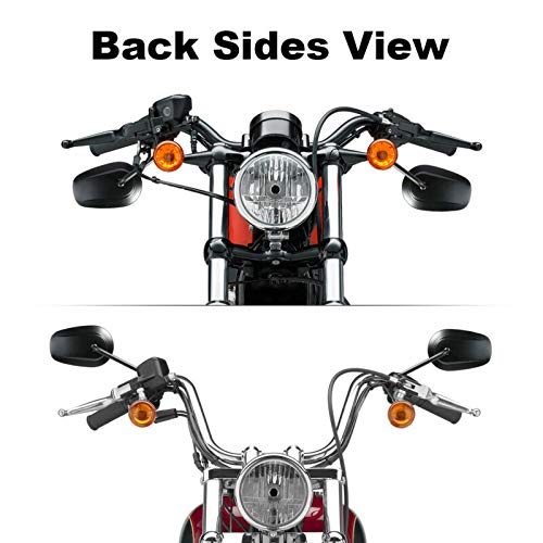 Motobiker M8 Side Mirrors Compatible With Harley Sportster Xl 883 1200 Road King V-Rod Street Glide Electra Glide Dyna Softail 1