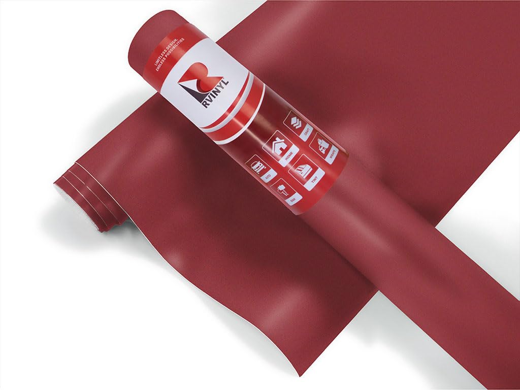3M 2080 Series M203 Matte Red Metallic Dual Cast Lustrous Vinyl Car Wrapping Film - 5Ft X 12Ft - 60Sq Ft - Bubble Free Vehicle S