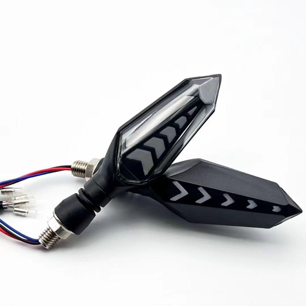 Mailaier 2PCS Motorcycle Indicator Flowing Turn Signal Motorcycle Bicolor Flowing Turn Indicator Motorcycle Kick scooter Off roa
