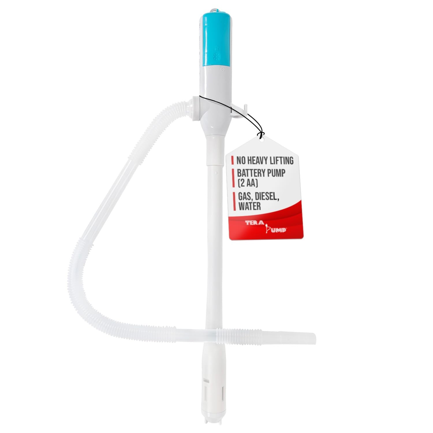 Tera Pump Basic (Aa) Battery-Powered Stick Pump/Fuel Transfer Pump (2.8 Gpm) Electric Gas Pump For Gas Diesel Kerosene & More