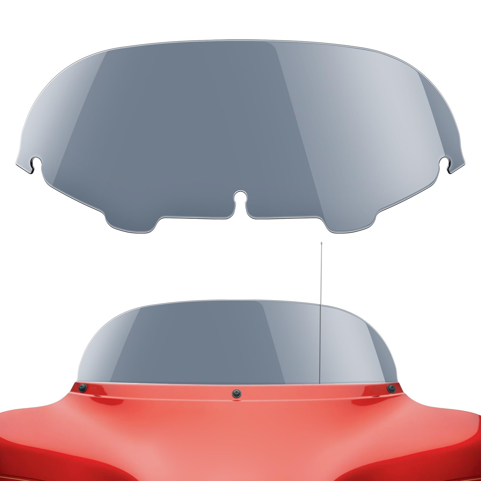 Amazicha 7'' Smoke Tint Batwing Windshield Windscreen Wind Deflector 96-13 Compatible for Harley Davidson Touring Electra Street