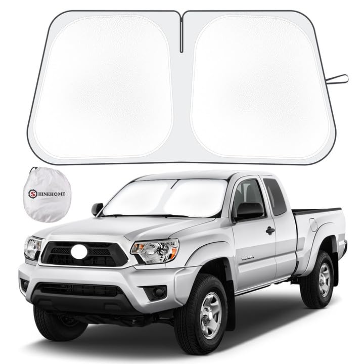Shinehome Car Windshield Sun Shade Compatible With 2016 2017 2018 2019 2020 2021 2022 2023 2024 2025 Toyota Tacoma Accessories F