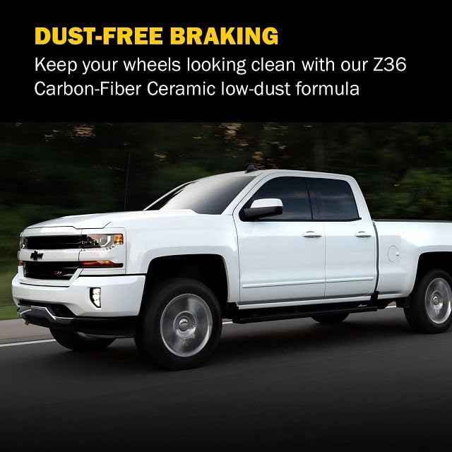 Power Stop Z36-1324 Z36 Truck & Tow Front Carbon-Fiber Ceramic Brake Pads For Nx200T Nx Nx300 Nx300H Nx Nx3 Rx350 Rx350L Rx450H Rx450Hl Avalon Camry Highlander Rav4 Prime Sienna Bz4X [Model Specific]