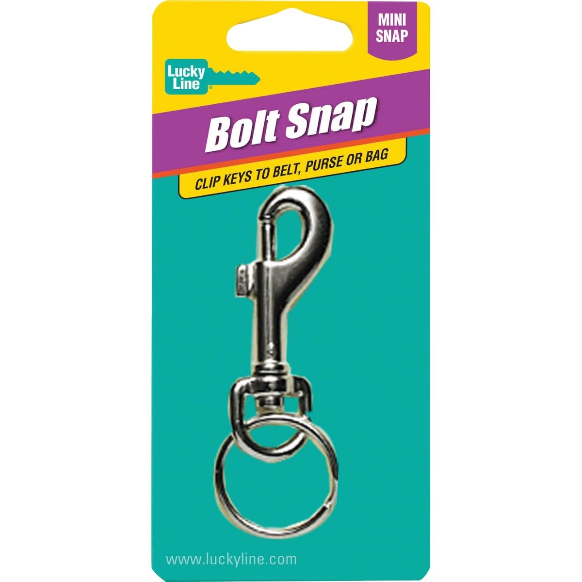 Lucky Line 2-1/8&quot; Bolt Snap Nickel Plated Zinc (45101)