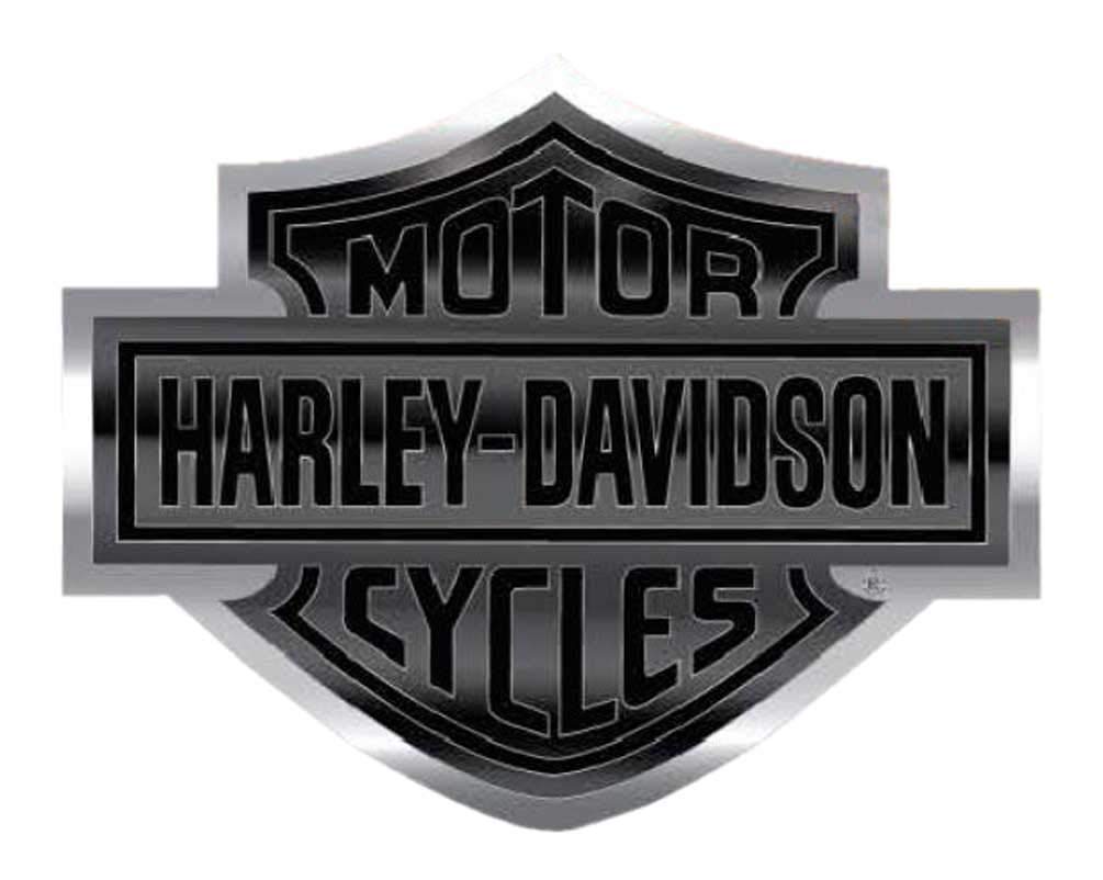 Harley-Davidson Bar & Shield Logo Bendable Aluminum Decal, Black/Silver Cg41713