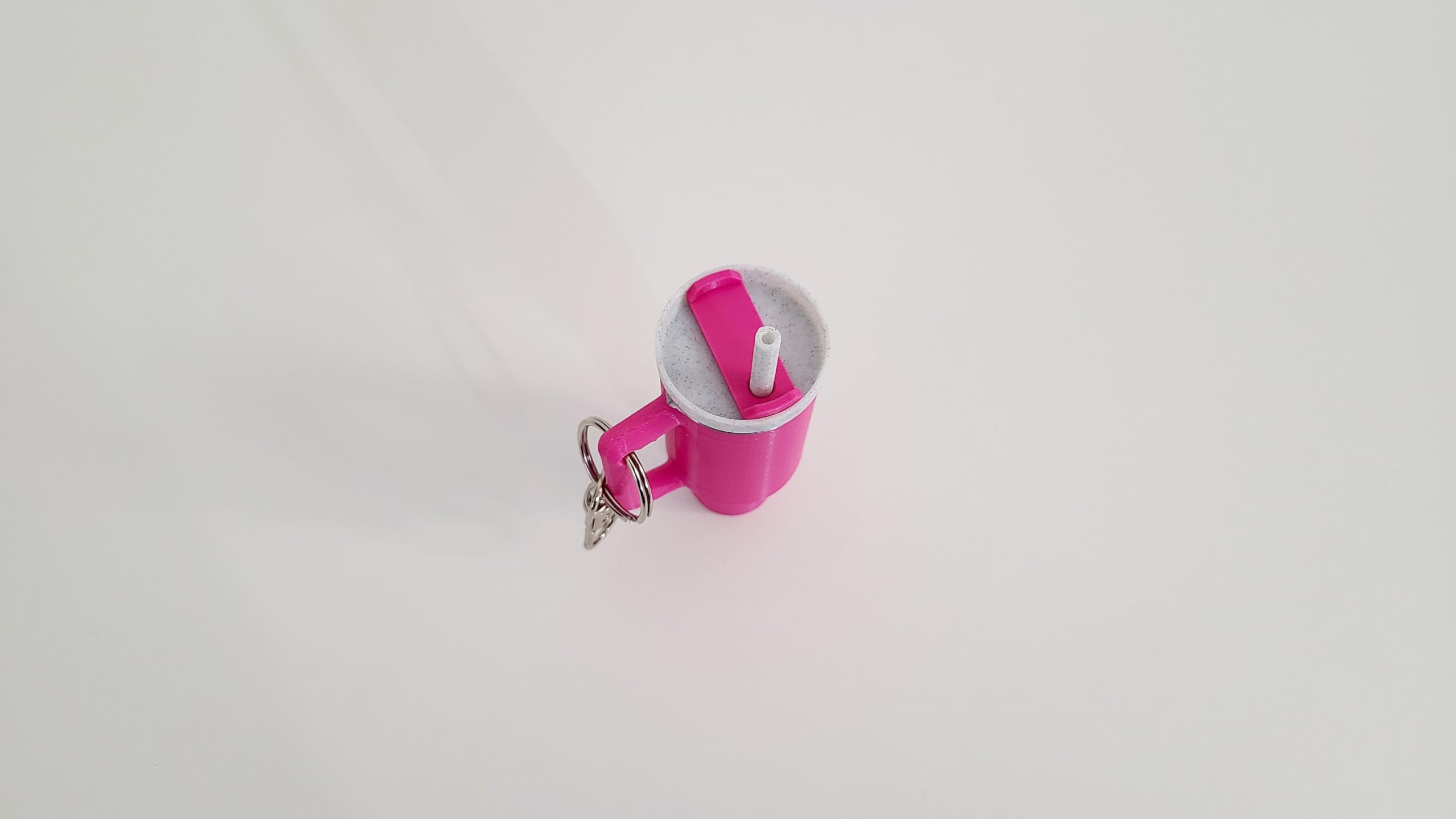 Miniature Stanley Tumbler Cup Replica Keychain - 3D Printed Desk Accessory (3 Pack: Pink)