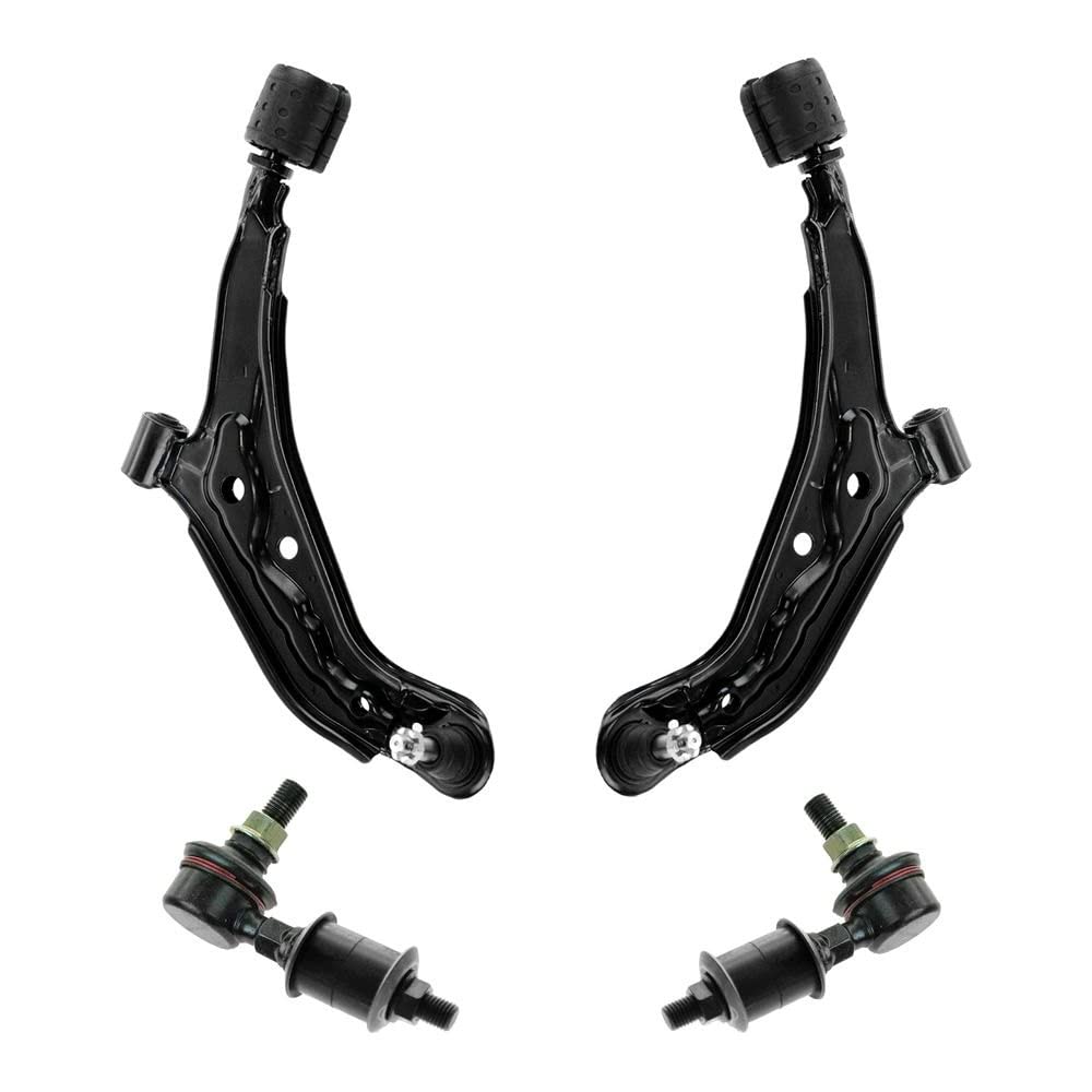 TRQ Front Suspension Kit Control Arm with Ball Joint Sway Bar Stabilizer Link Compatible with 1995-1998 Nissan 200SX 1995-1999 S