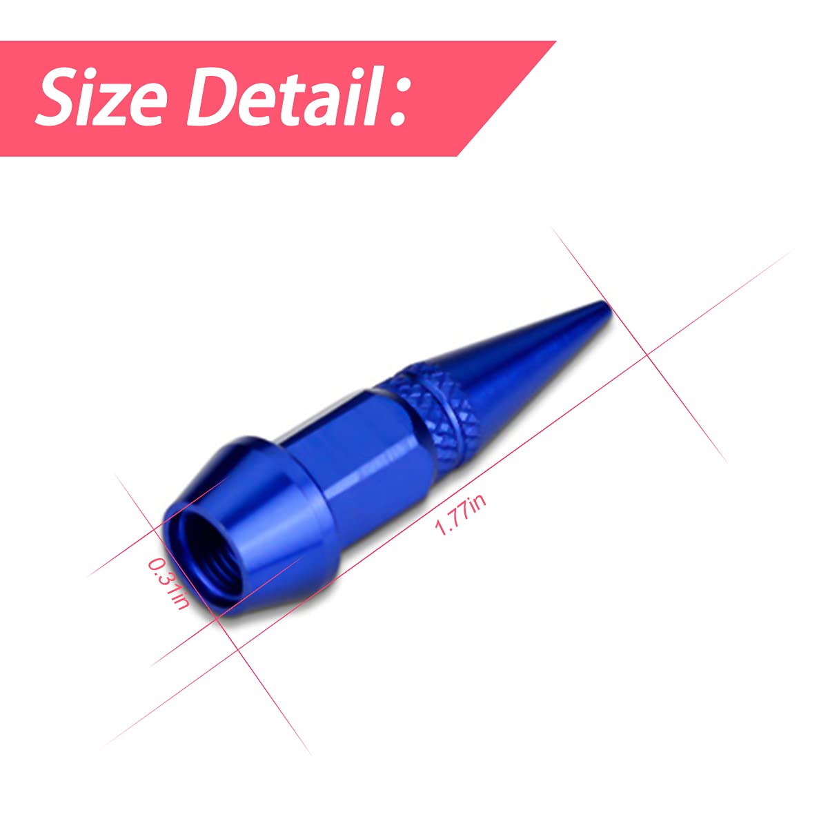 Car Wheel Tire Valve Caps, 4 Pack Spiked Aluminum Valve Stem Caps, Attractive Dustproof Car Accessories, Universal For Most Vehi