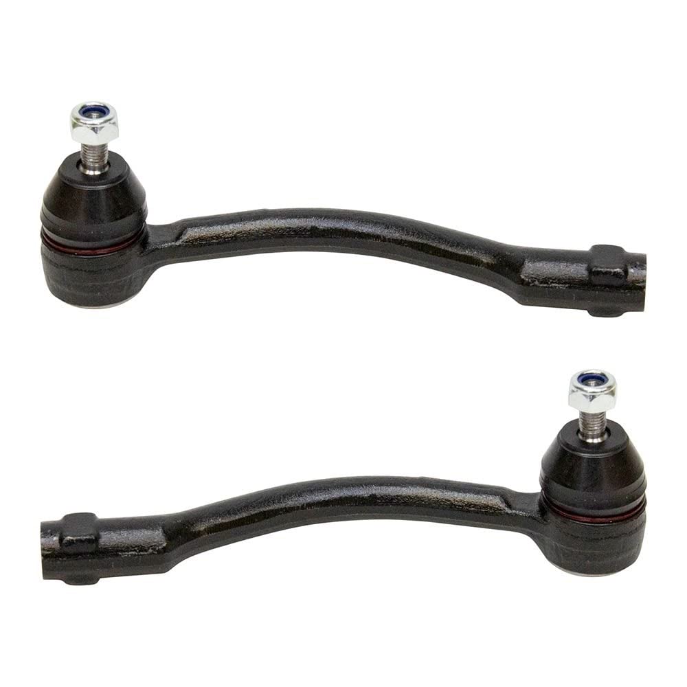 TRQ Front Outer Tie Rod Set Compatible with 2012-2017 Hyundai Accent Kia Rio