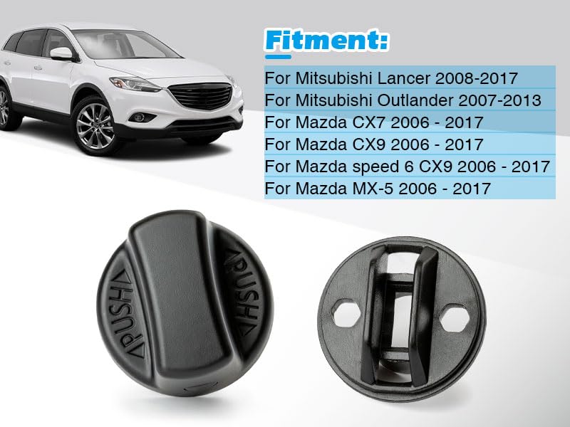 FANHAY Keyless Ignition Knob Push Turn Key Start Switch Knob Cap & Insert for 2007-2013 Mitsubishi Outlander 2008-2017 Lancer 44