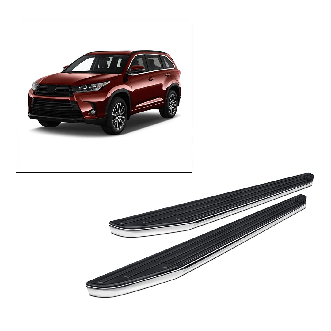 Black Horse Premium Running Boards Black Compatible With 2014-2019 Toyota Highlander-Pr-Tyhg-Bc-14
