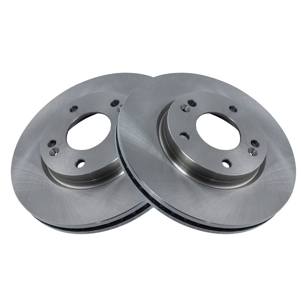 Trq Front Brake Rotors Set Vented Compatible With 2001-2006 Hyundai Santa Fe