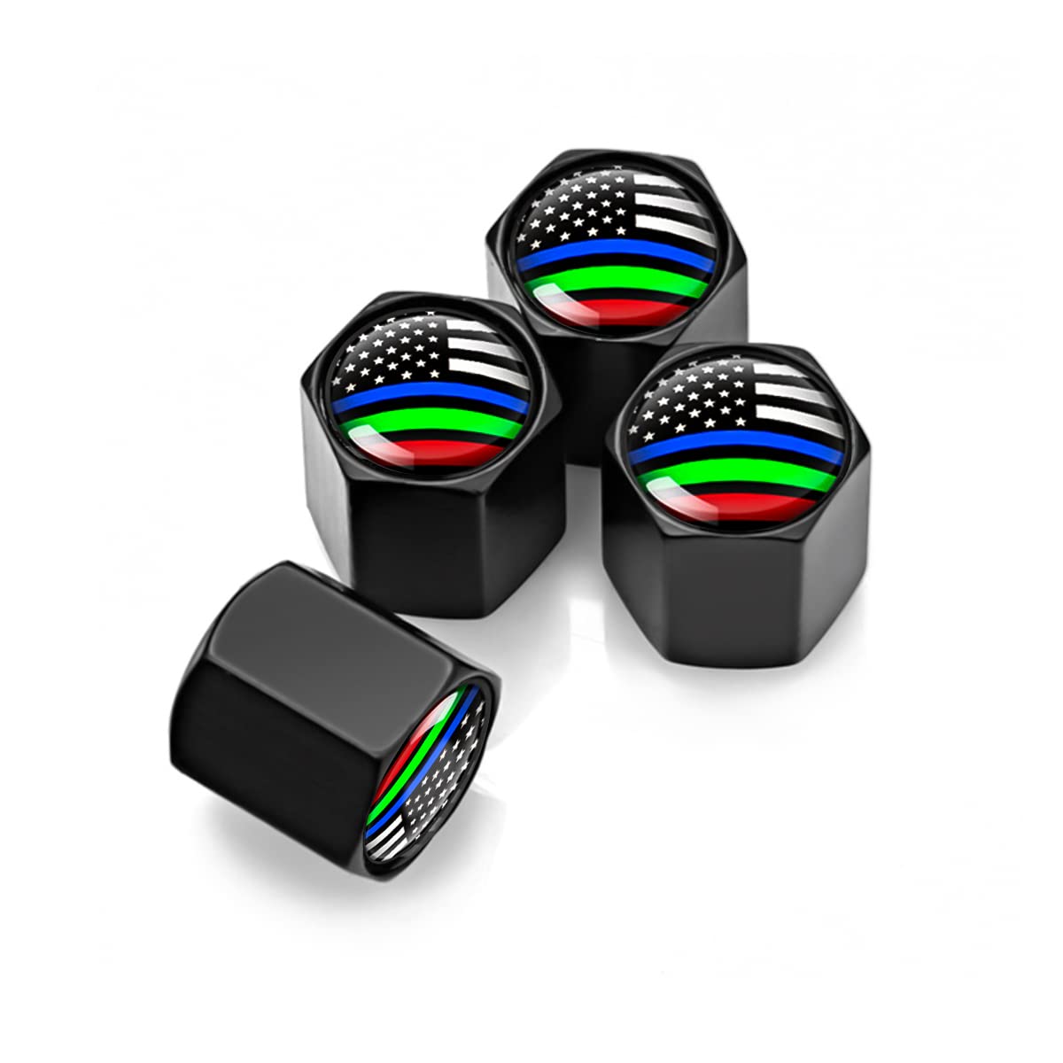 4Pcs American Flag Tire Valve Stem Caps For Car, Auto Anti-Rust Airtight Rubber Valve Stem Covers, Leakproof Wheel And Tire Exte