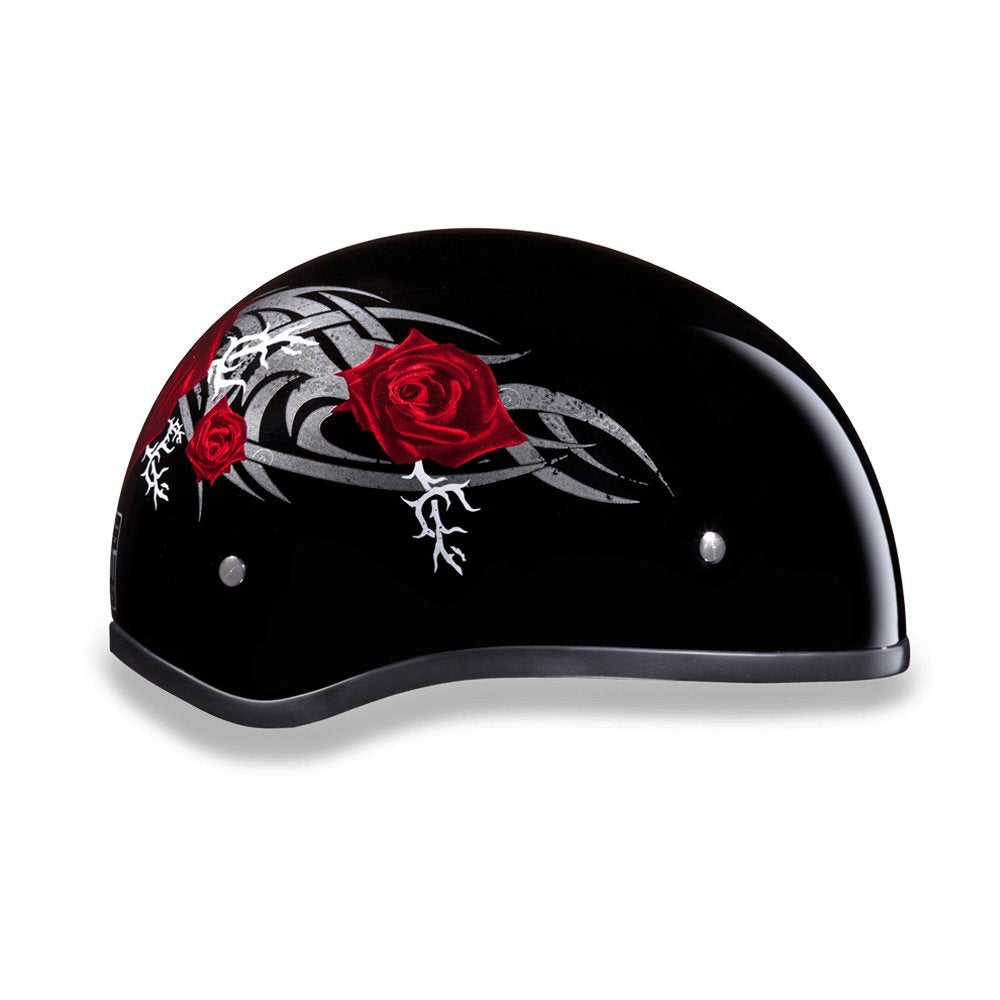 Daytona Helmets Half Skull Cap Motorcycle Helmet - Dot Approved [Rose] [2Xl]