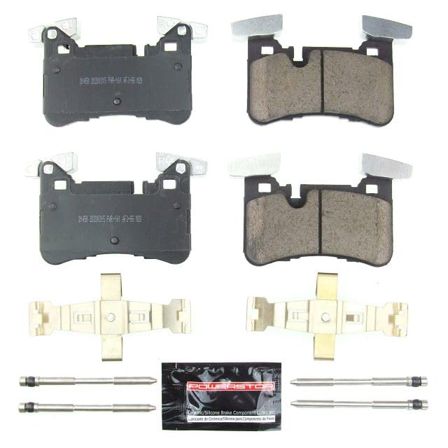 Power Stop Z23-1450 Rear Z23 Sport Carbon Fiber Infused Ceramic Brake Pads with Hardware For C63, C63 AMG, CLS63 AMG, CLS63 AMG