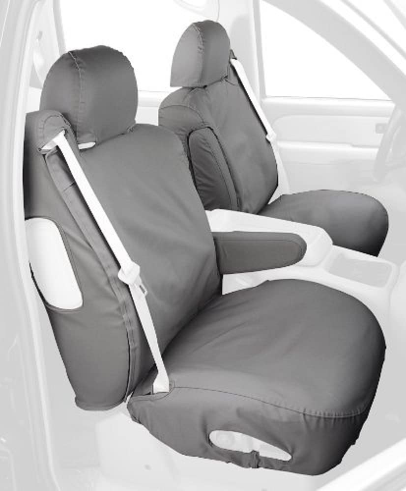 Covercraft Custom-Fit Front Bucket SeatSaver Seat Covers - Polycotton Fabric, Grey