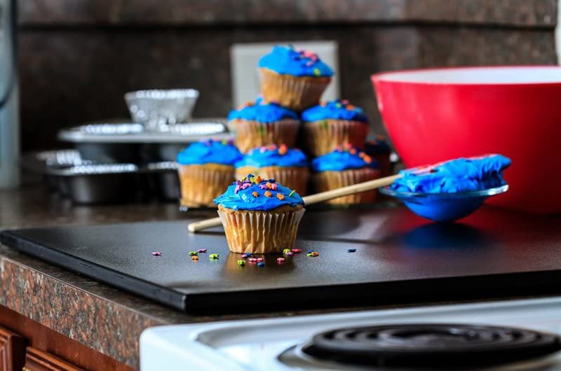 Camco 43704-A Decor Mate Stove Topper And Cutting Board - Eliminates Rv And Camper Stove Top Rattling |Can Be Used As A Serving