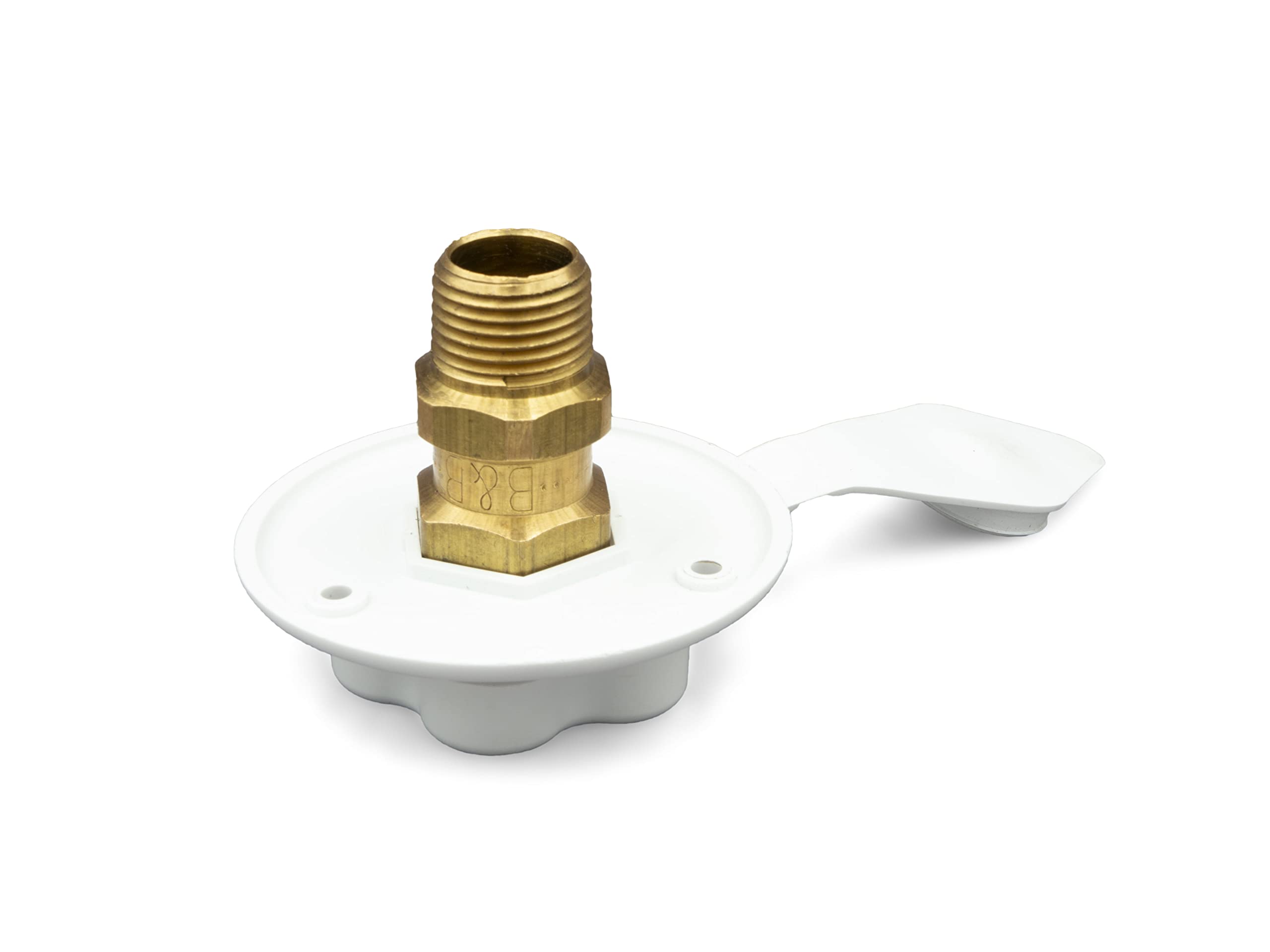 Thetford 94214 City Water Flange Fill W/Brass, Polar White
