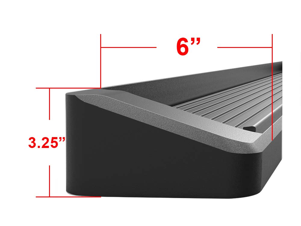 Hd Ridez Running Board 6' Black Compatible With Chevy Suburban 2021-2024 (Nerf Bar Side Steps Side Bars)