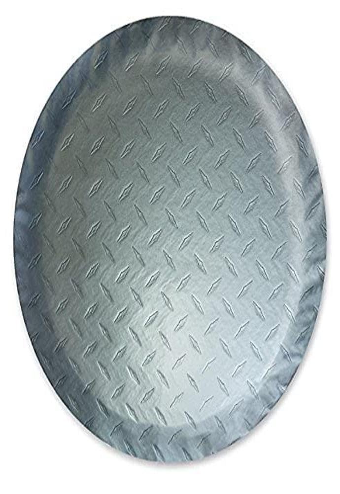 Adco 9759 Silver Diamond Plated Steel Vinyl Spare Tire Cover N (Fits 24 Diameter Wheel)