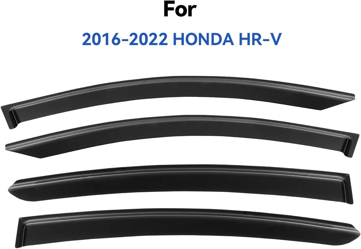 Window Visors Rain Guards for 2016-2022 Honda HRV, Out-Channel Window Vent Wind Deflectors Visors Shades for 16-22 HR-V