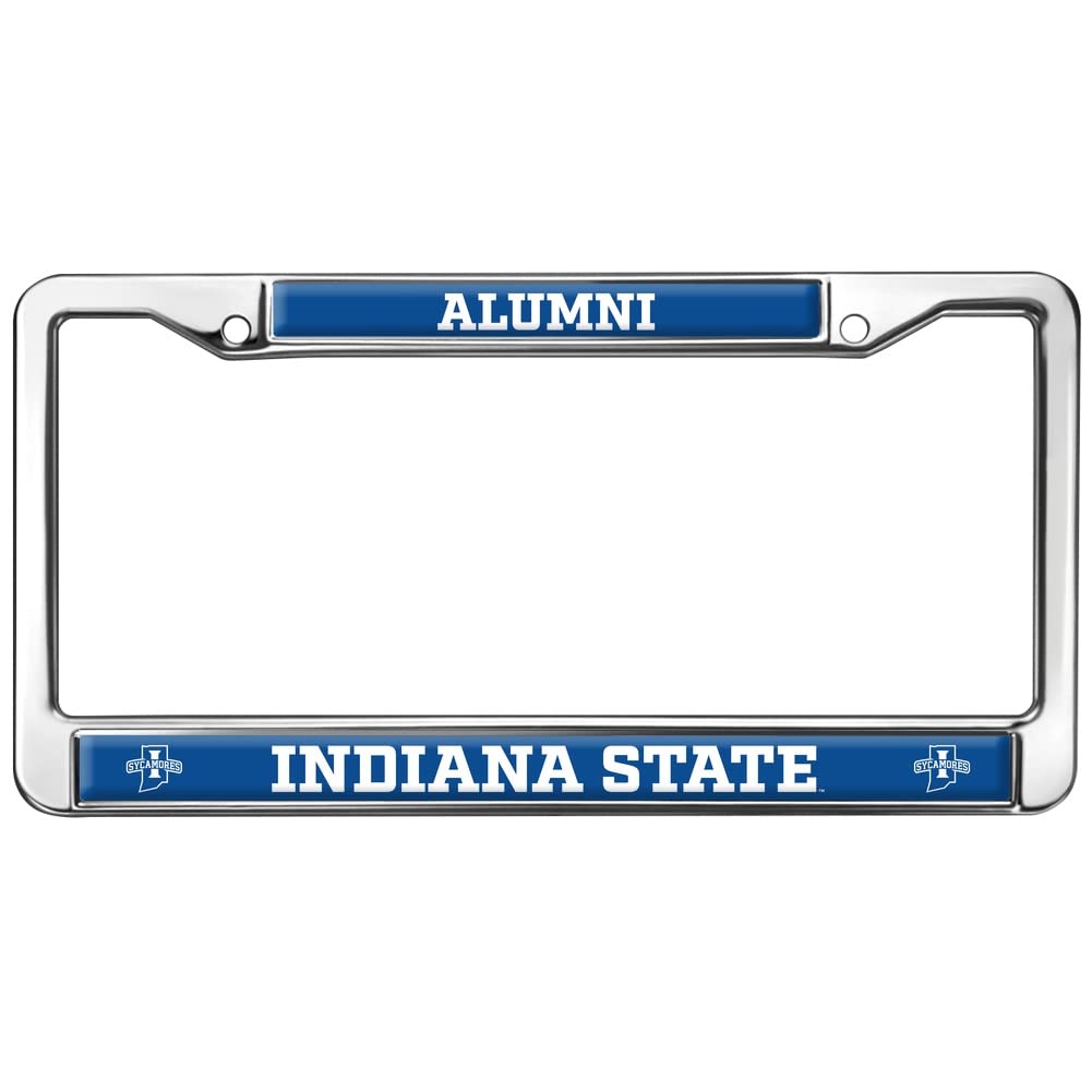 Indiana State Alumni Logo Full Size Standard License Plate Metal Frame