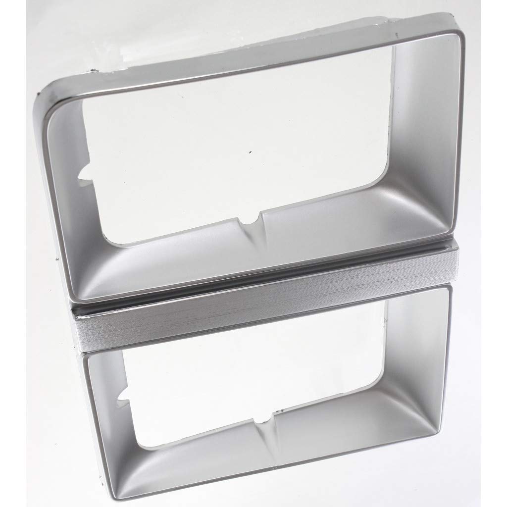 For Chevy C10 / C20 / C30 Headlight Door 1981 1982 Driver And Passenger Side Pair/Set | W/Dual Headlamps | Chrome | Gm2512106 +