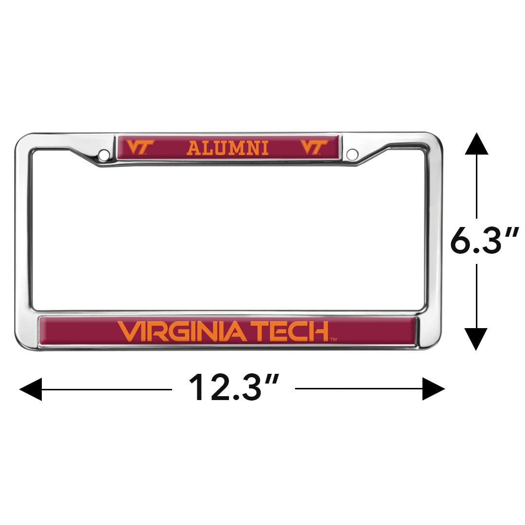 Virginia Tech Alumni Logo Full Size Standard License Plate Metal Frame