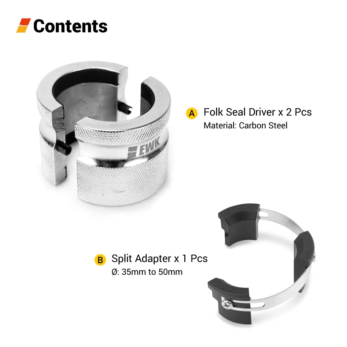Ewk Motorcycle Adjustable 39-45Mm Fork Seal Driver Tool For Harley Davidson, Suzuki, Kawasaki, Yamaha, Honda