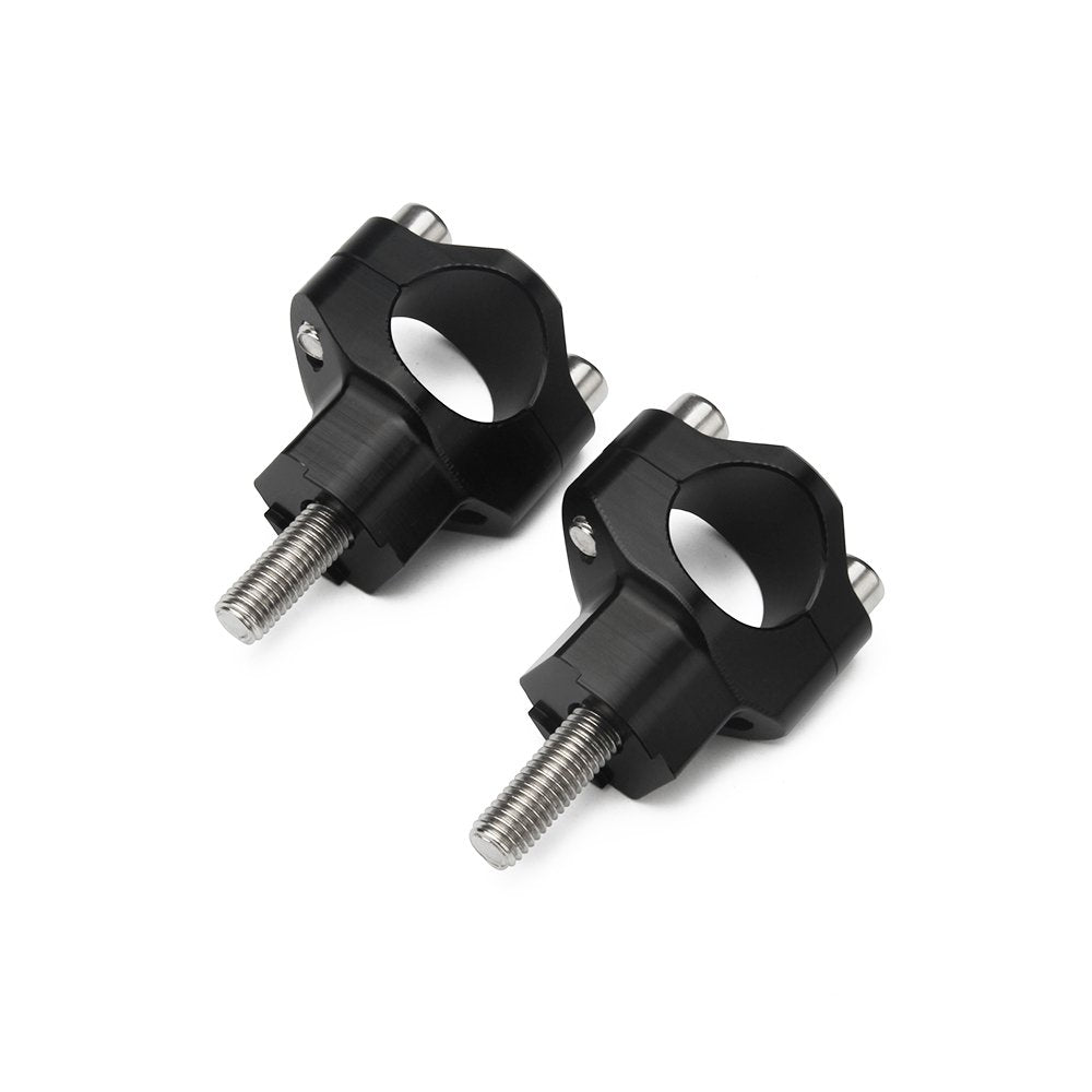 JFG RACING Black 1 1/8'' 28mm CNC Aluminum HandleBar Fat Bar Risers Mounts Clamps For 125-530 SX SXF EXC EXCF XCW XCFW 00-16 Mot