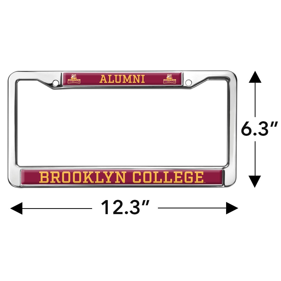 GRAPHICS & MORE Brooklyn College Alumni Metal License Plate Frame - Full Size, Brooklyn Bulldogs Design