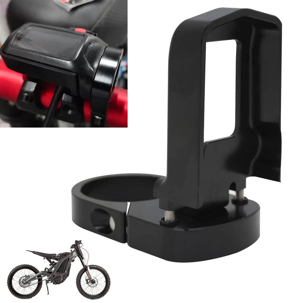 JFG RACING Speedo Relocation Mount Bracket with Digital Display Guard CNC Aluminum Speedometer Mount Repositioning Tool for Sur 