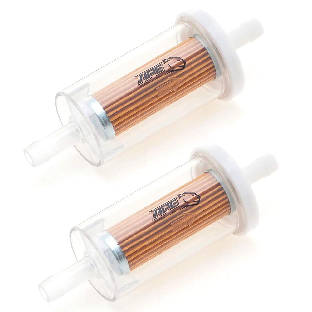 Ape Racing Inline Fuel Filter Replacement Universal High Flow Fuel Filters (Pack Of 2) For Lawn Mower Tractor Motorcycle Replace