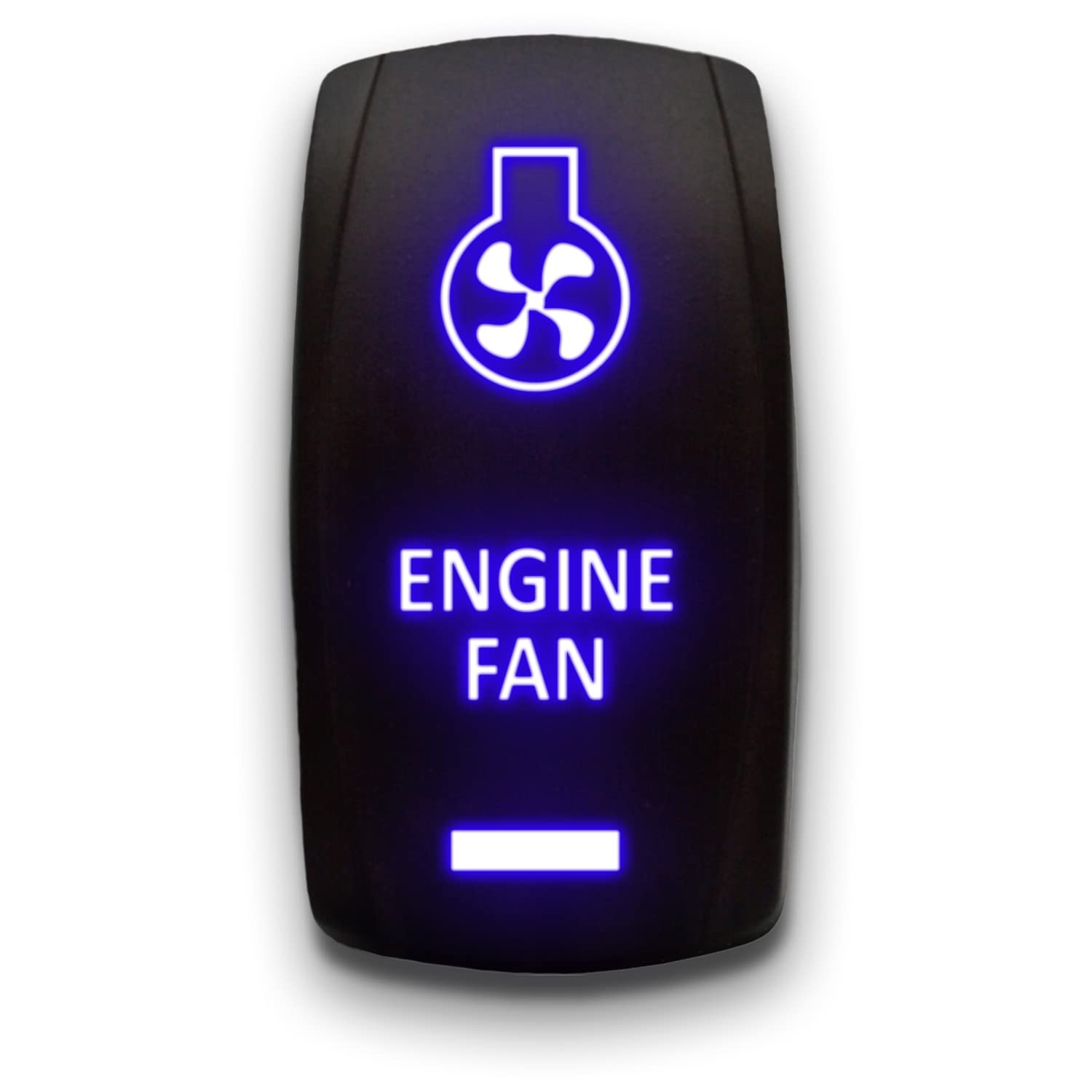 Engine Fan - Blue - Laser Etched 5-Pin Double Pole Single Throw Engine Fan Maintained On-Off Dpst Toggle Switch 20A 12V