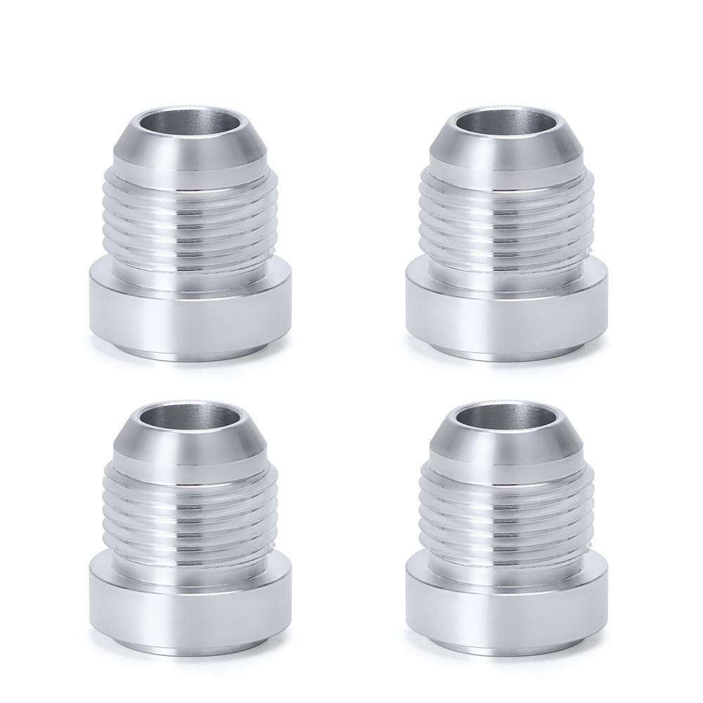 Pqy 6An/8An/10An Male Weld On Fitting Bung Hose Adapter Fuel Oil Aluminum Pack Of 4 (An10)