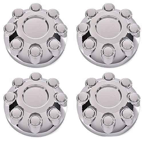 Pit66 8 Lug Covers 4 Pcs Wheel Center Cap 17 '' Chrome Center Hub Caps Fit Dodge