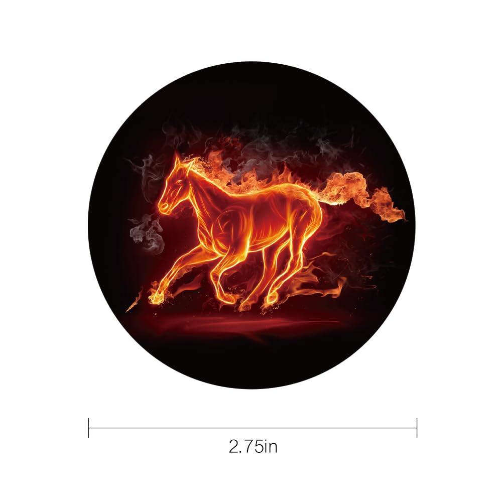 Car Cup Holder Coaster 2PCS Cool Fire Horse Car Coasters Car Cup Holder Insert Coasters Mats Compatible with Ford Mustang Bronco
