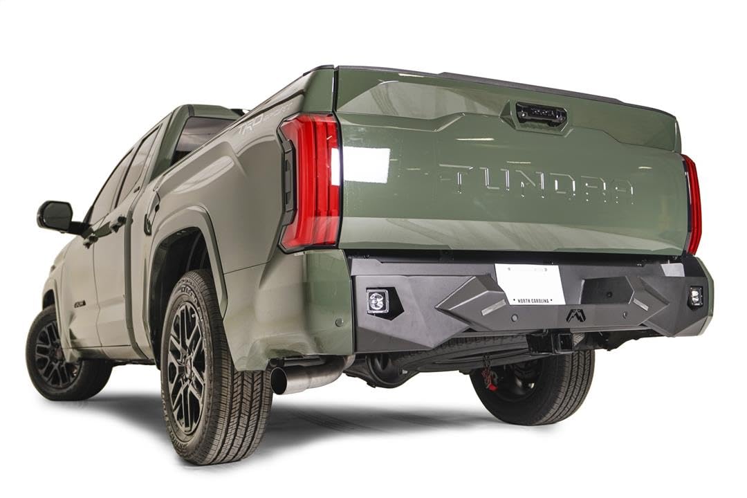Fab Fours Tt22-E5451-1 Vengeance Rear Bumper Fits 22-23 Toyota Tundra - 2 Stage Black Powder Coated