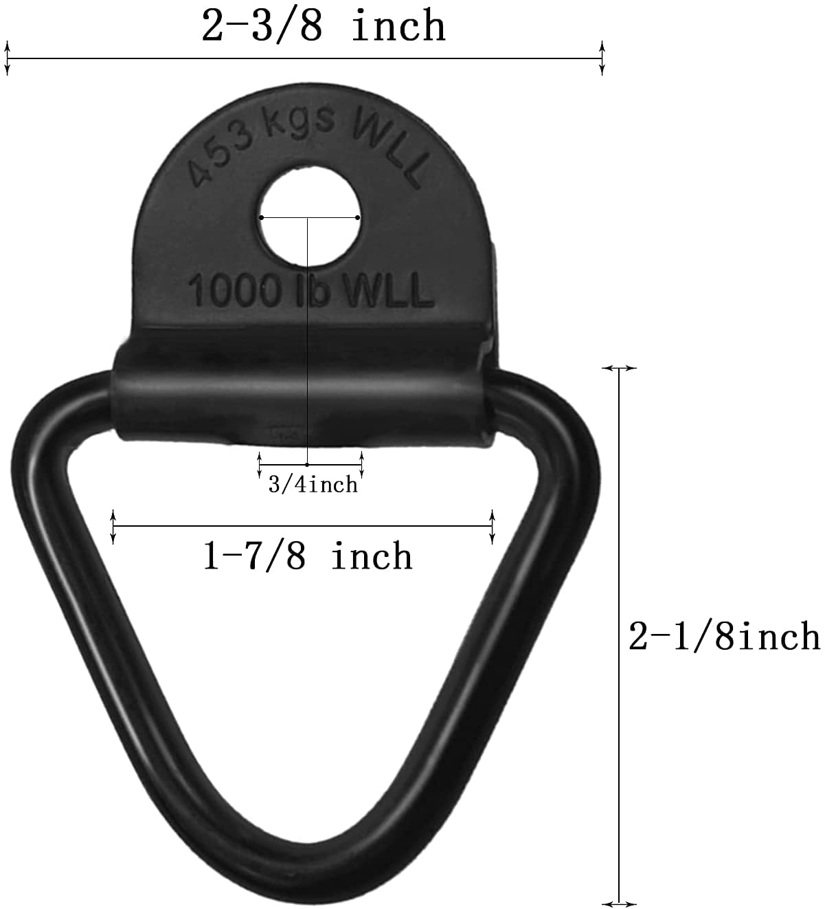 Sporthfish Cargo Tie-Down Anchors,4-Pack Black Steel V-Ring Bolton Trailer Cargo Tie Down,For Trailers,Trucks And Warehouses Rep