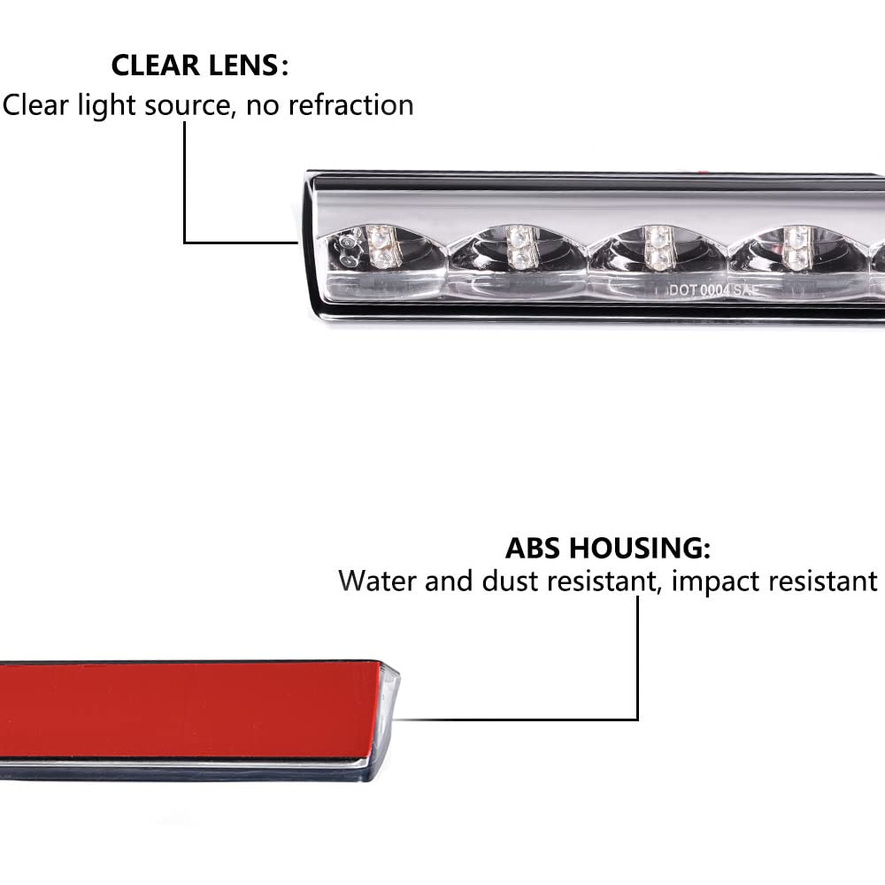 Pit66 Led 3Rd Brake Light, Compatible With Truck Cap Topper Leer Are Century Led Recessed 3Rd Third Brake Light Lamp At-Led-36R