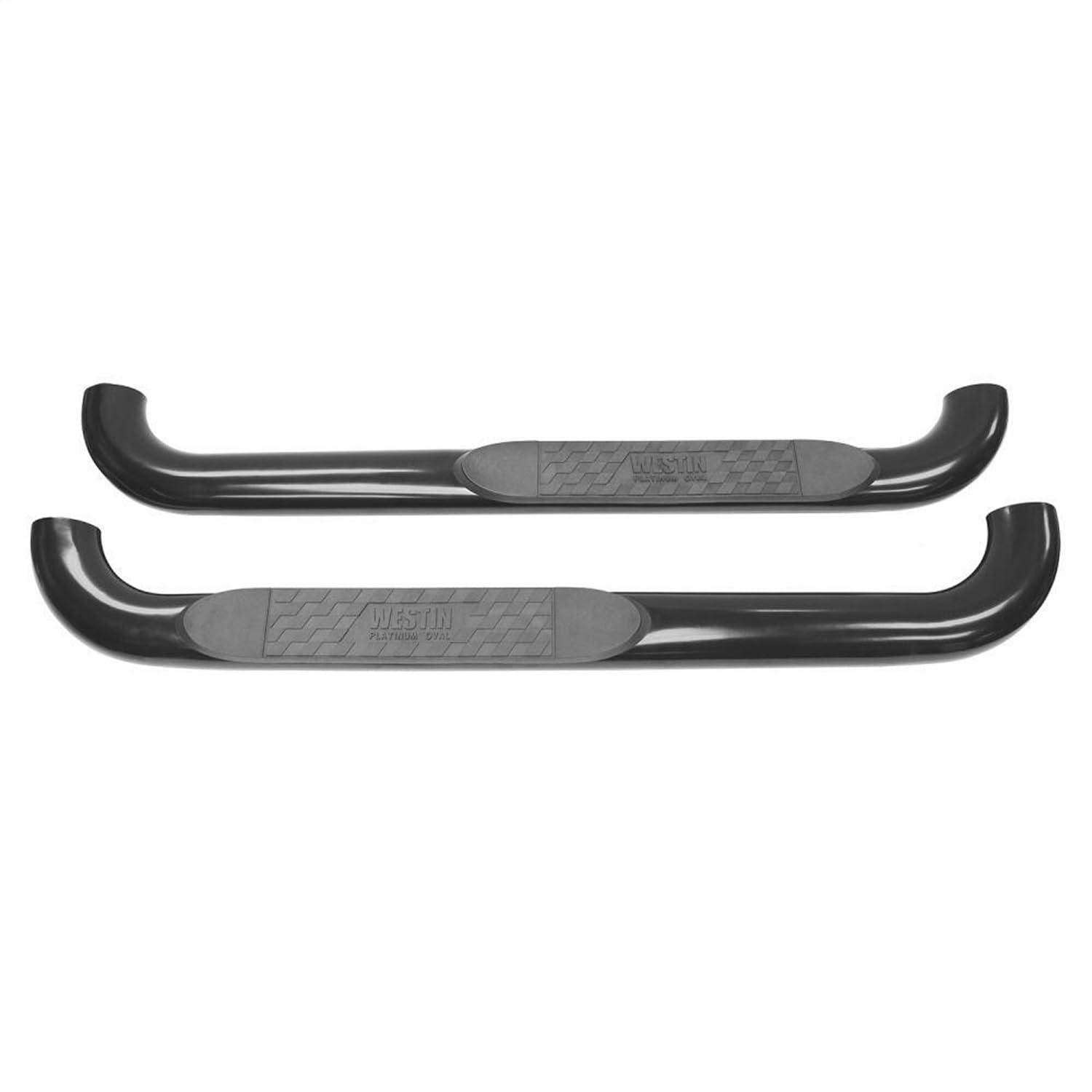 Westin 21-3925 Platinum 4 Oval Nerf Bars Fits 2015-2024 F150 2017-2024 F250 F350 Super Duty Standard Cab Black Pair