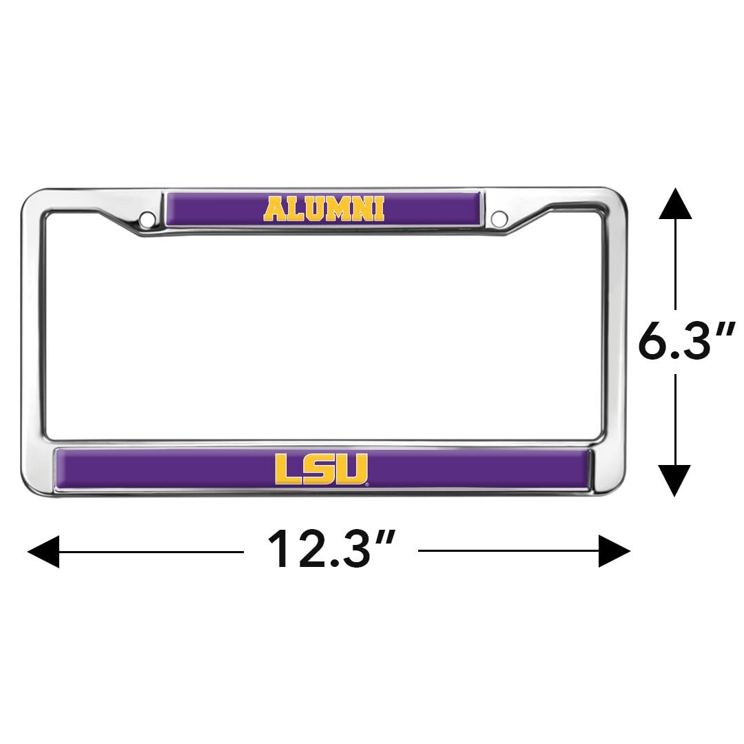 LSU Alumni Logo Full Size Standard License Plate Metal Frame