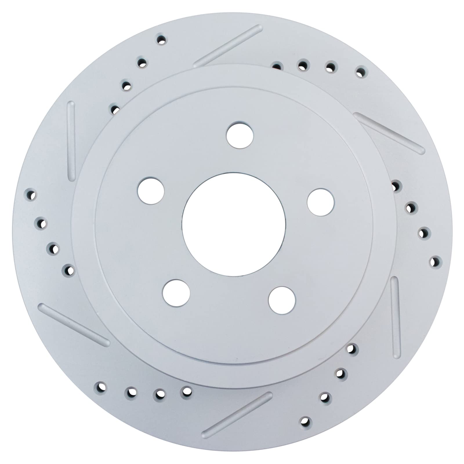 Trq Rear Performance Brake Rotors Set Premium G-Coated Cross Drilled & Slotted Compatible With 2003-2006 Chrysler Pt Cruiser 200