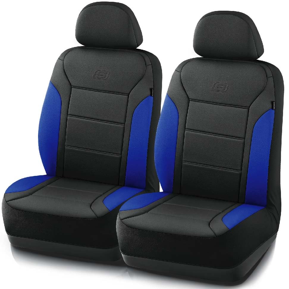 Skechers Memory Foam Car Seat Covers, Lycra Seat Covers Thick Memory Foam, Front Car Seat Protector,Airbag Compatible, Automotiv