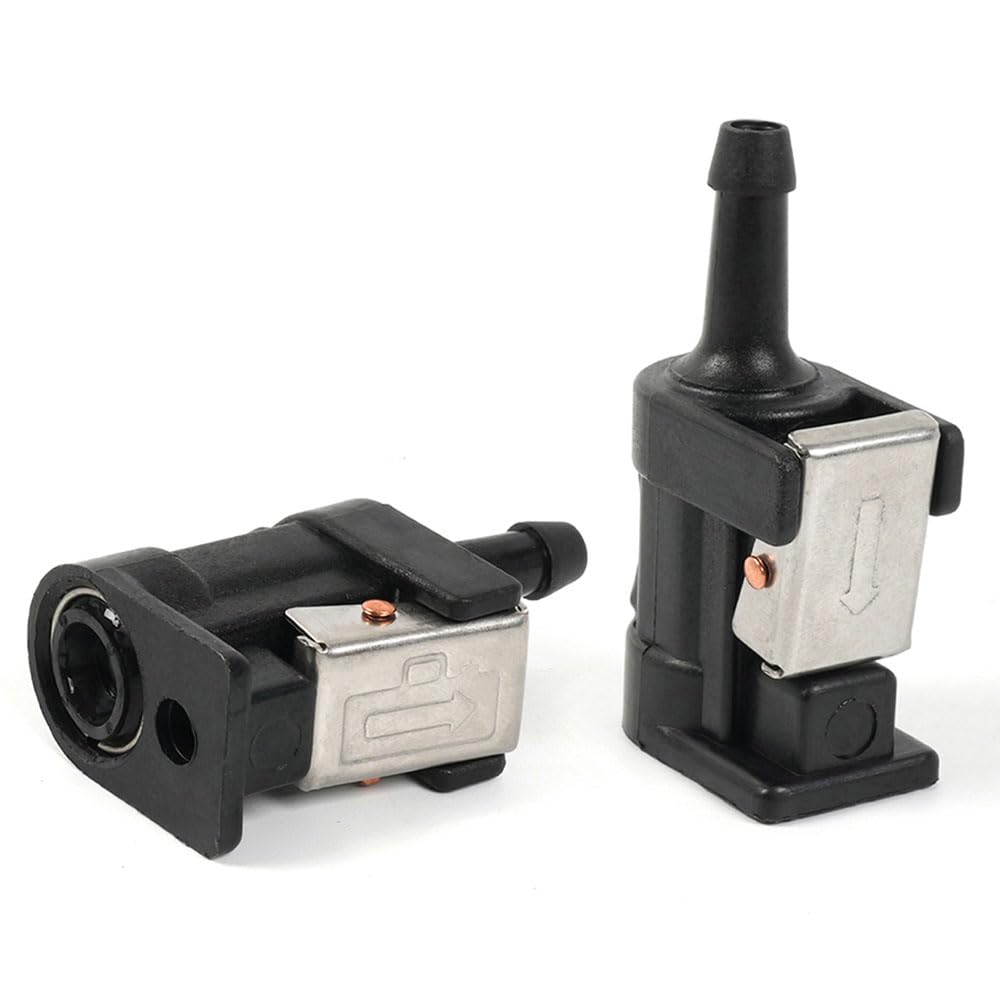 BARTOO 2Pcs Marine Engine Fuel Line Connector Fittings,6mm Female Male Fuel Line Connector Pipe Joint Comp Fittings Fit for Yama