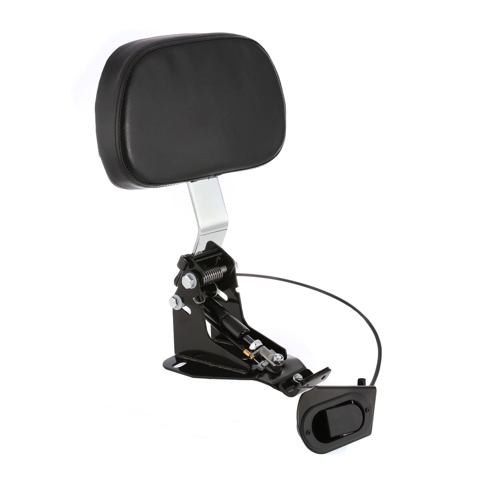 INNOGLOW Motorcycle Adjustable Driver Backrest Rider Backrest with Chrome Mount Kit for Harley Touring Electra Glide Road Glide 