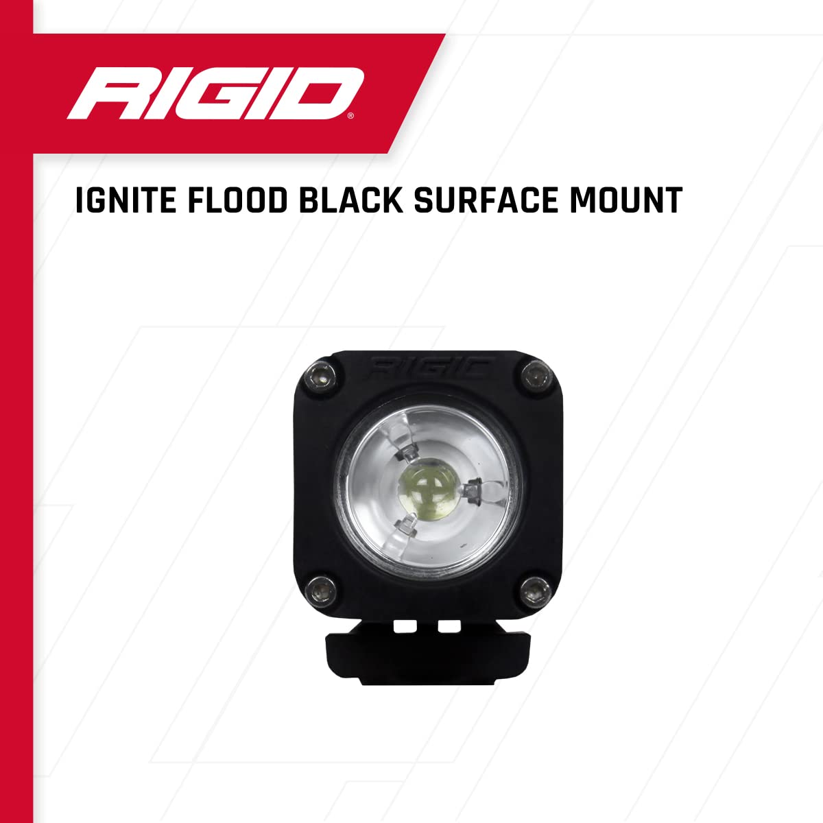 Rigid Industries Black Flood Surface Mount (Ignite Led): Mounting Accessories For Offroad Use