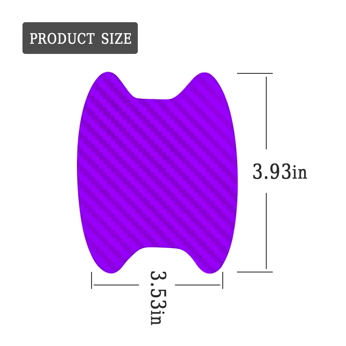 4Pcs Car Door Handle Cup Stickers, Carbon Fiber Scratch Auto Door Protective Film, Non-Marking Car Door Bowl Protector, Door Han